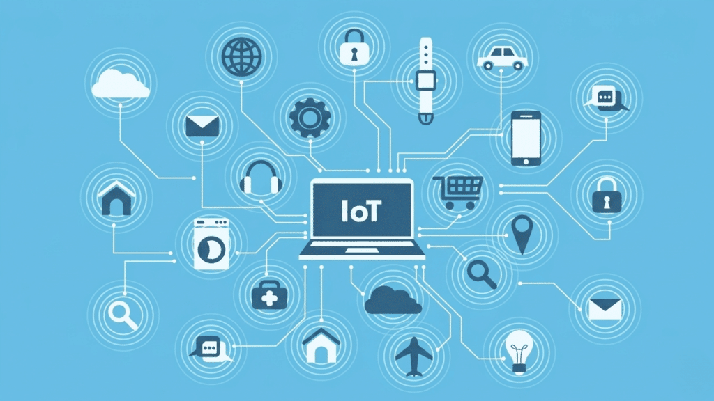 smart iot network connecting home healthcare security transport and mobile devices through the internet