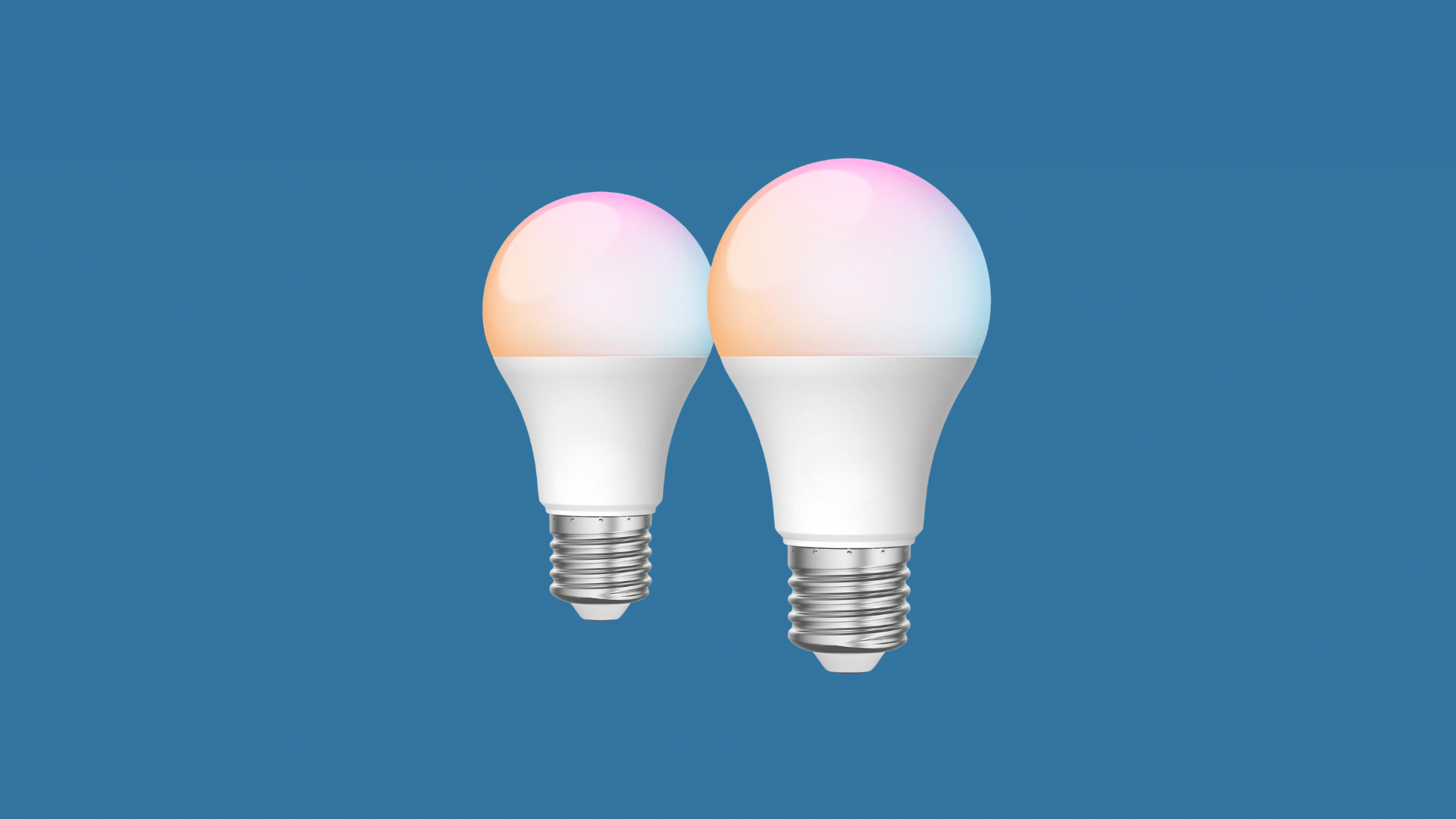 smart lights setup glowing in a modern living room with app-controlled ambient lighting automation