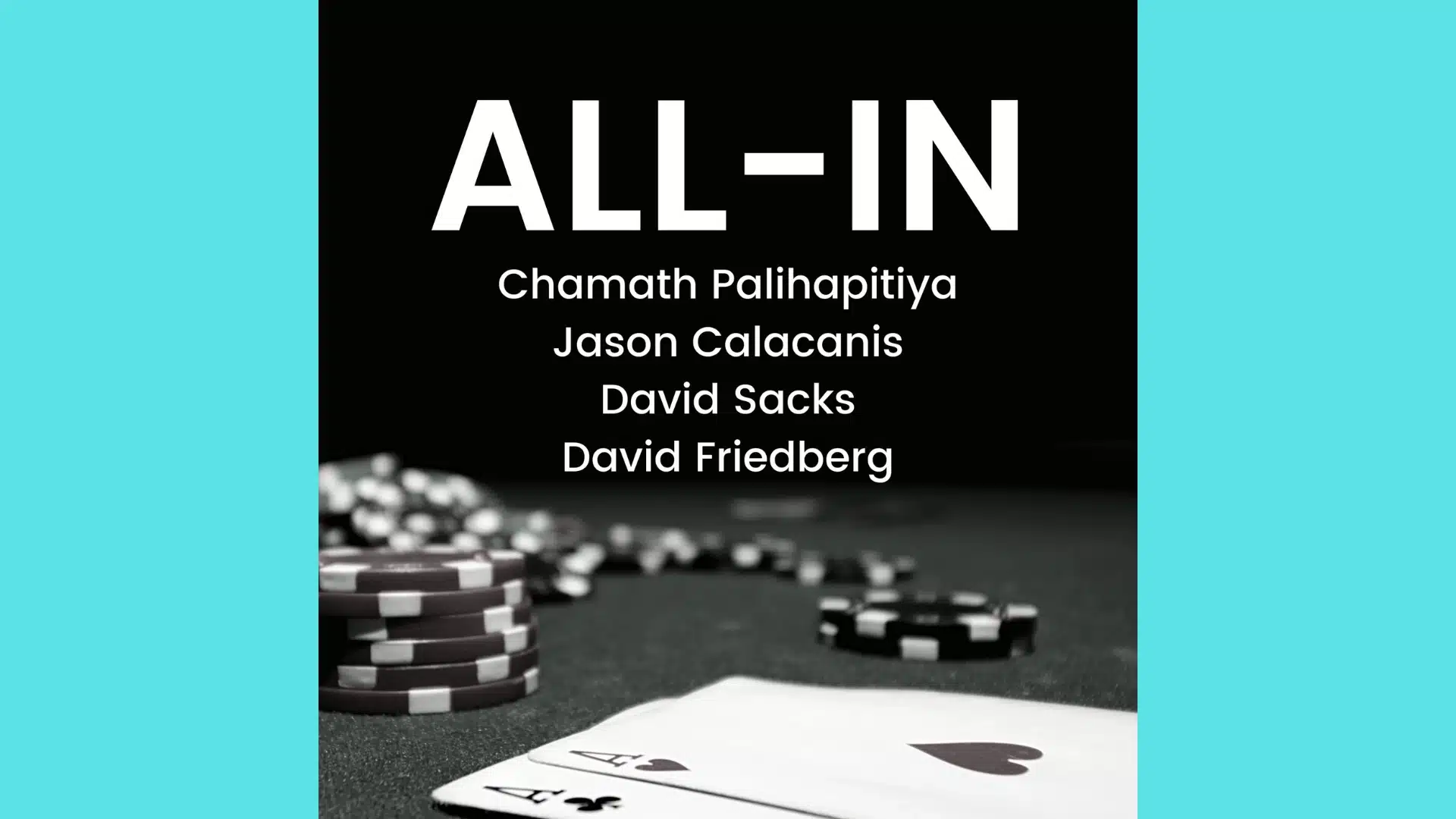 All In Podcast cover art with host names above playing cards and poker chips