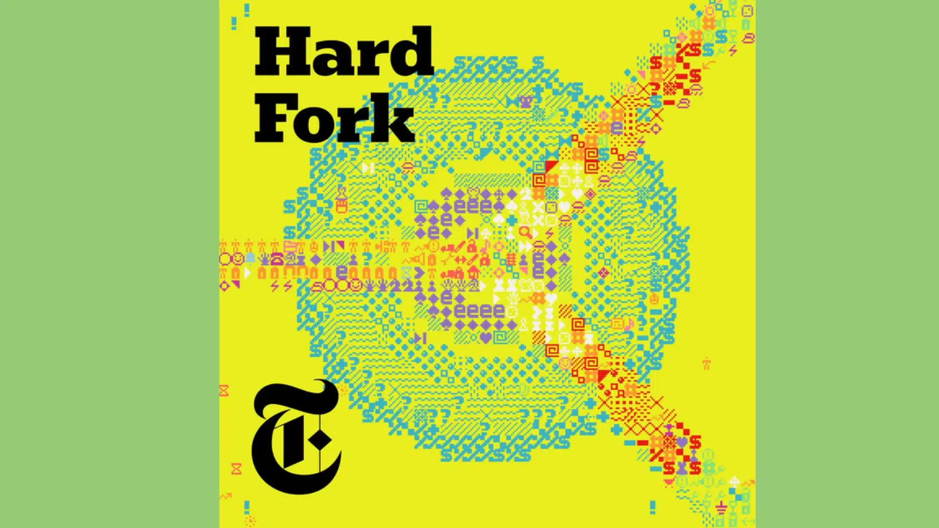 Hard Fork podcast cover art with New York Times branding on a bright yellow background