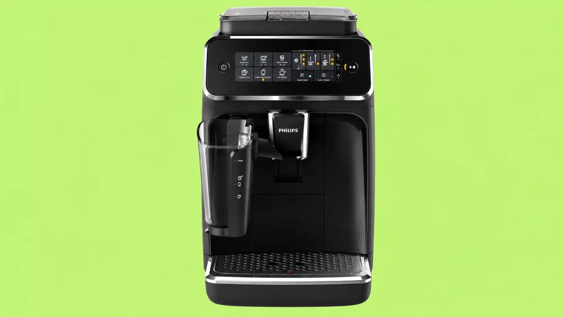 Philips 3200 LatteGo automatic espresso machine with touchscreen and milk frothing system