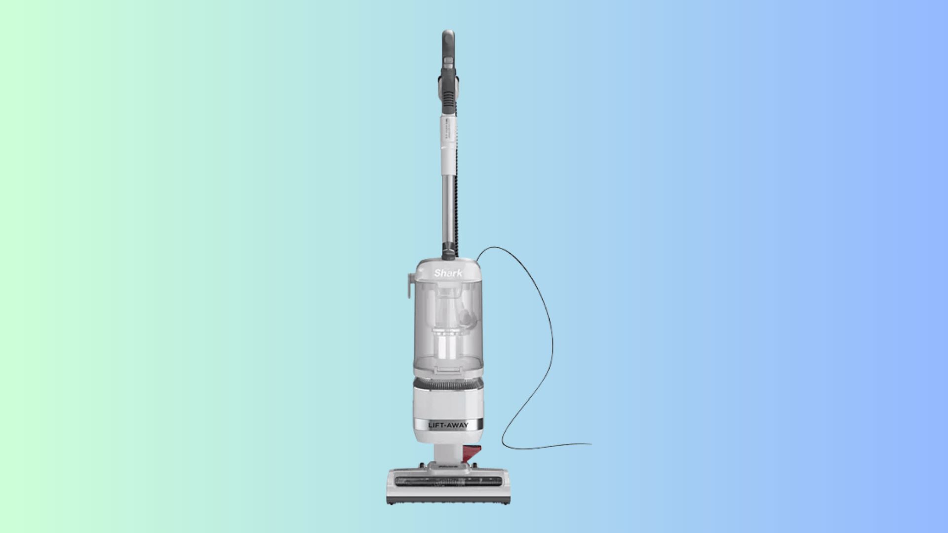 Shark Navigator LA300 lightweight upright vacuum cleaner with slim body on a clean gradient background