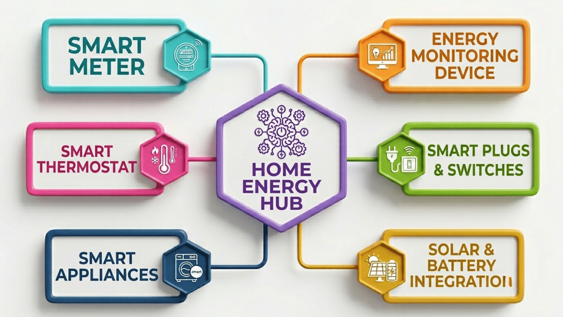 smart energy management display with connected devices helping reduce energy waste in residential spaces