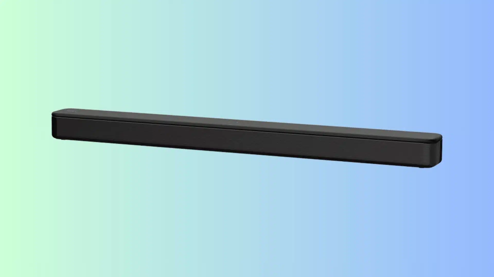 Sony HT-S100F soundbar shown on a plain white background with a slim design for improving TV audio quality
