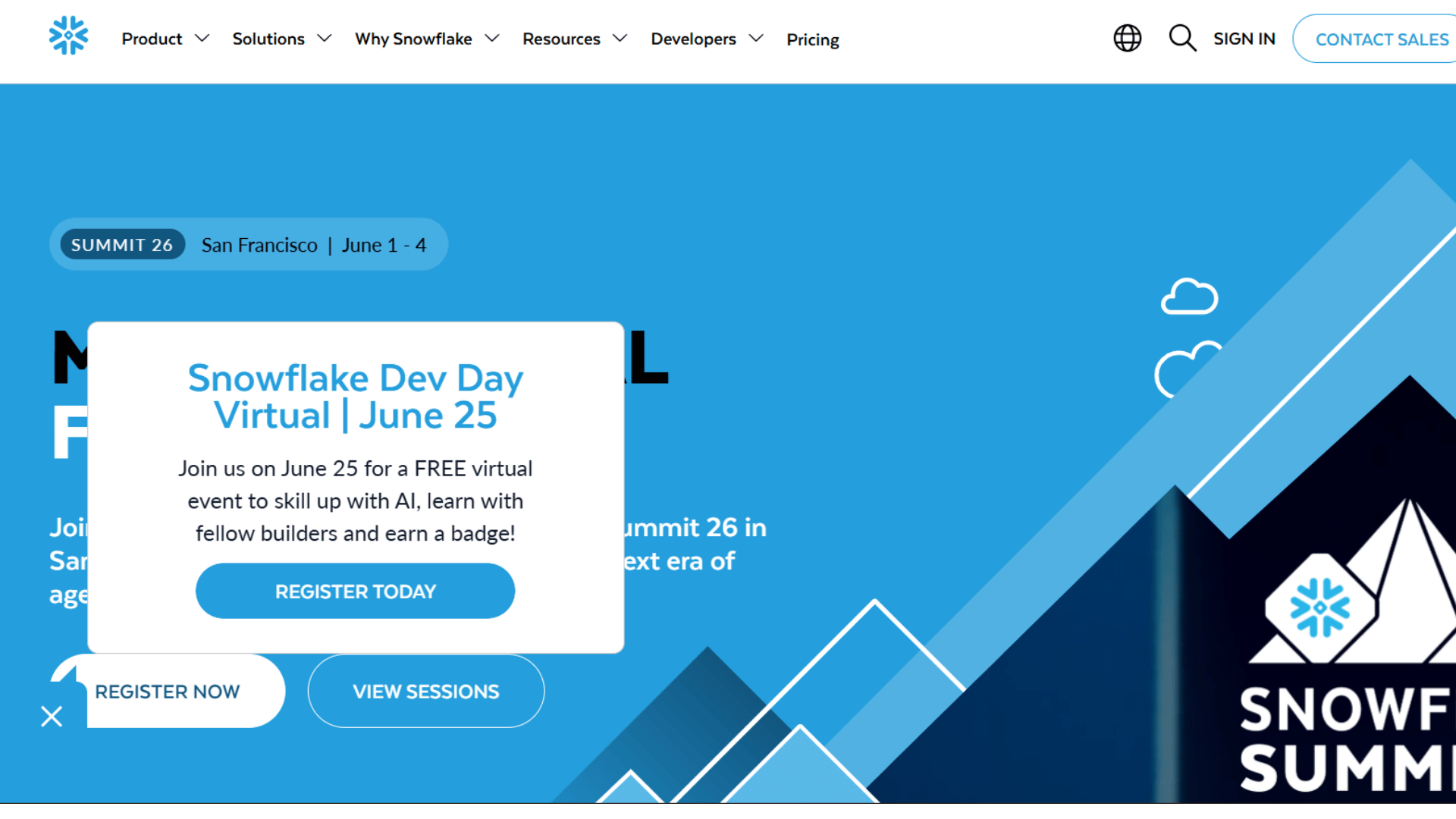web interface of snowflake