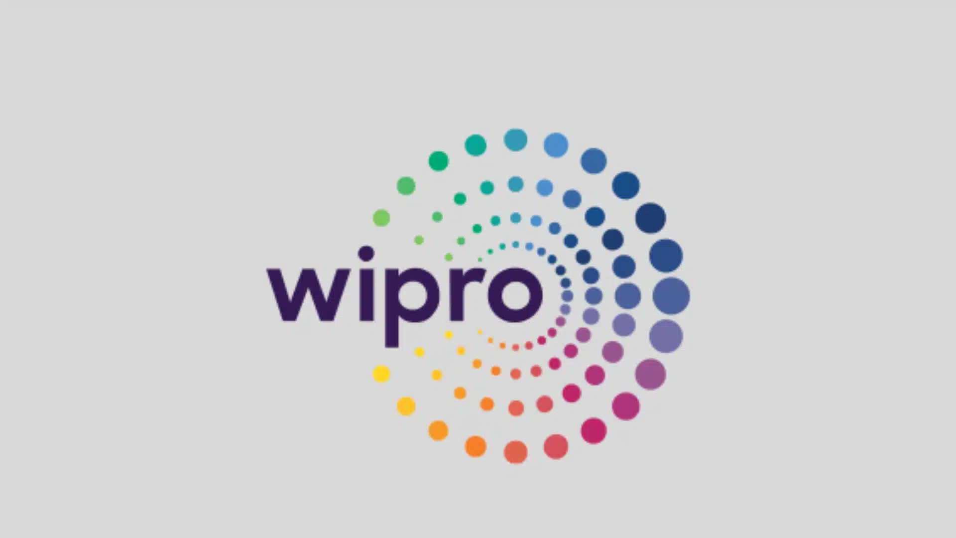 Wipro logo on a gray background for cloud transformation company section