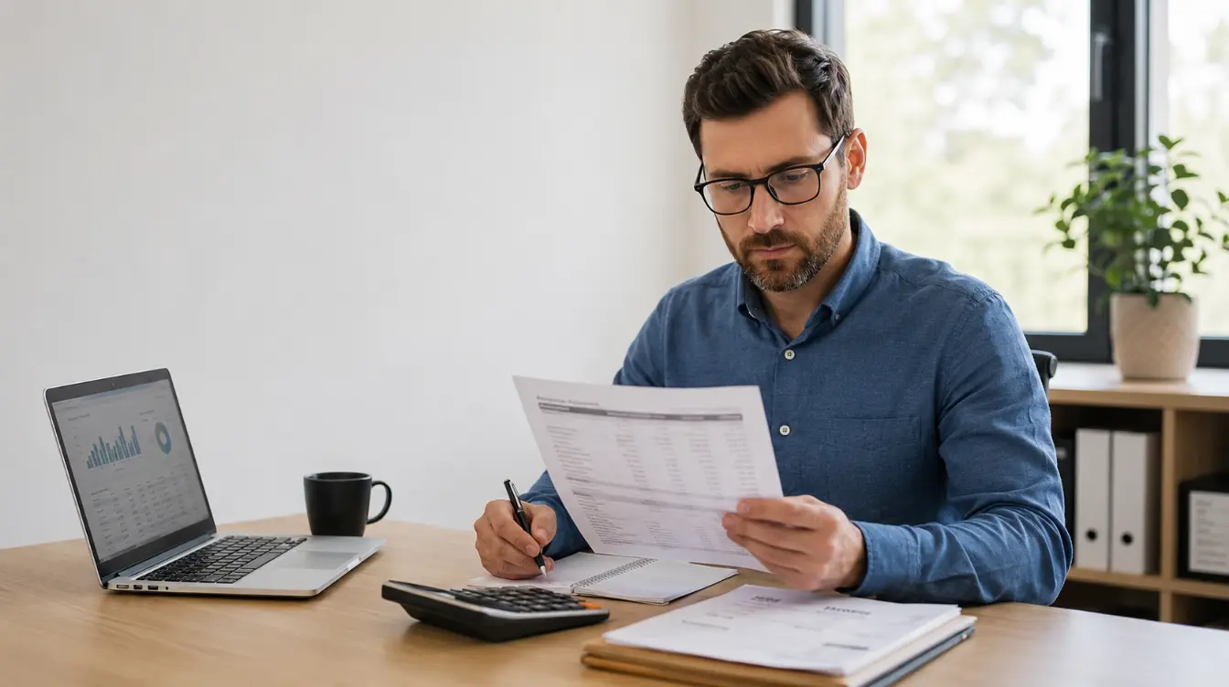 accountant reviewing ai generated financial data at a desk, will ai replace accountants (1)