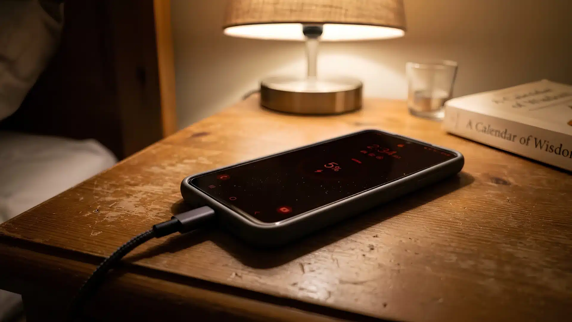 Android phone charging overnight at low battery from background apps draining power