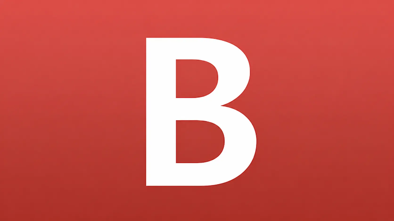 bookbub app logo with white letter b on red gradient background design for book summaries app