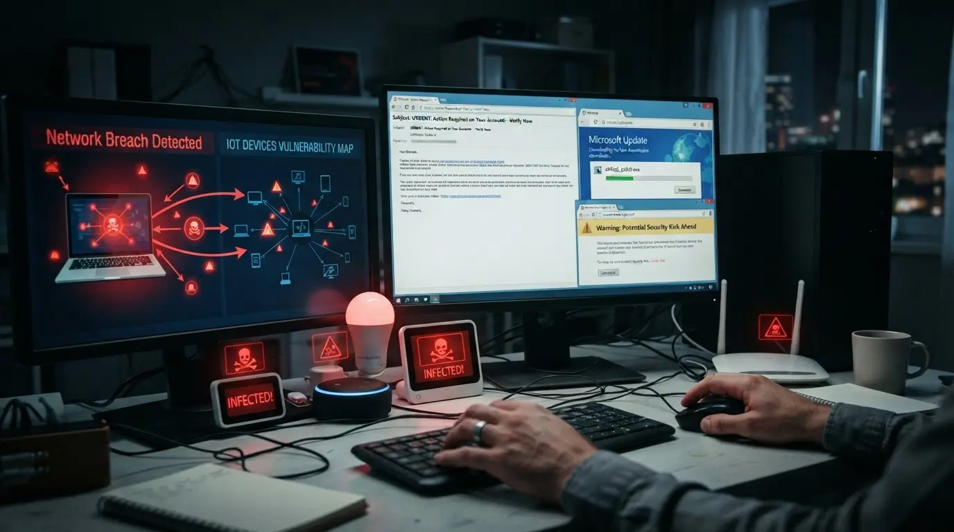 common infection methods allowing botnets to spread through unsafe online activities and devices