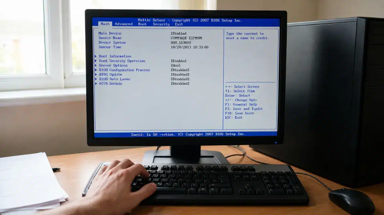 computer opening bios settings during startup, user pressing the setup key before windows loads (1)