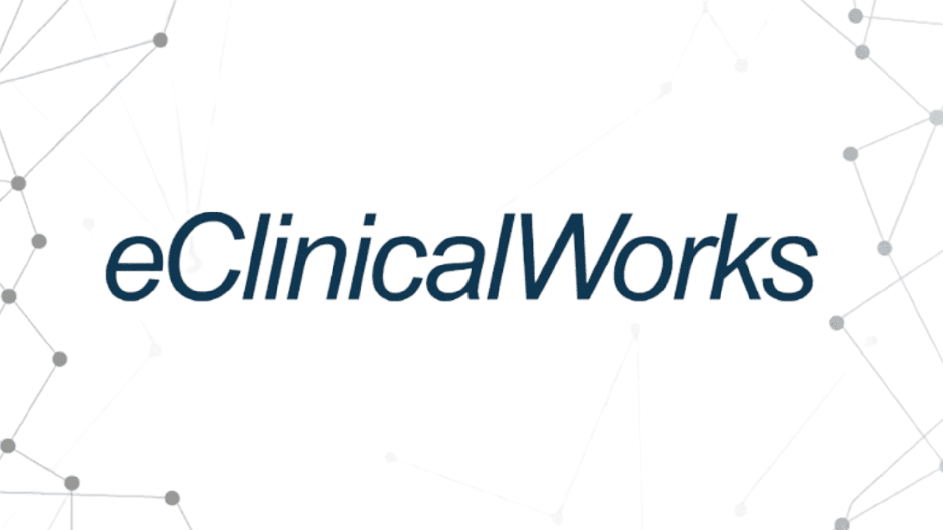 eclinicalworks logo displayed on a clean background showing the healthcare software brand name clearly and prominently