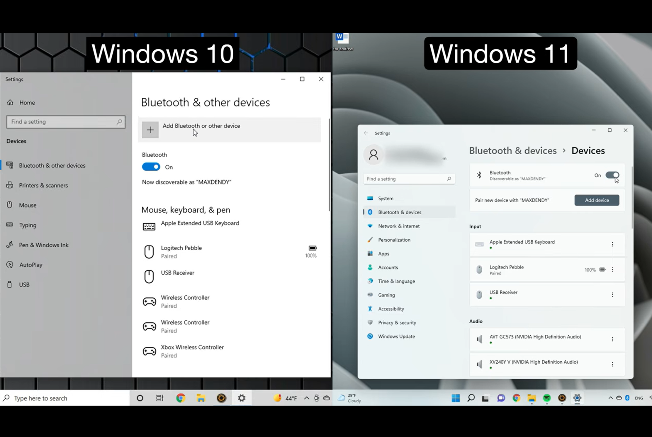 hands pressing the pairing button on a white xbox controller to enable bluetooth connection with a windows pc