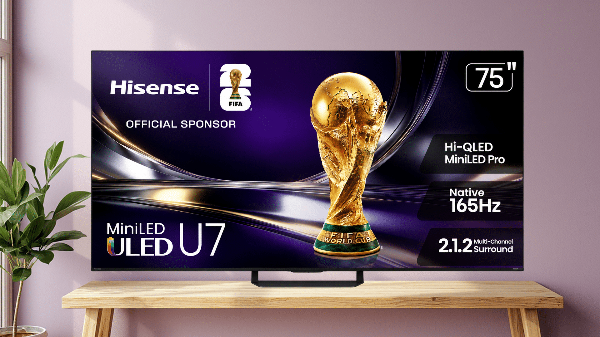 Hisense 75 Class U7 Series ULED MiniLED 4K Google TV