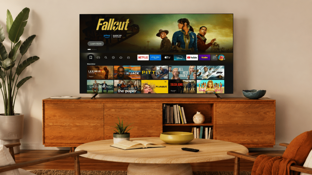 hisense smart tv displayed in a modern living room with streaming content on a large screen setup