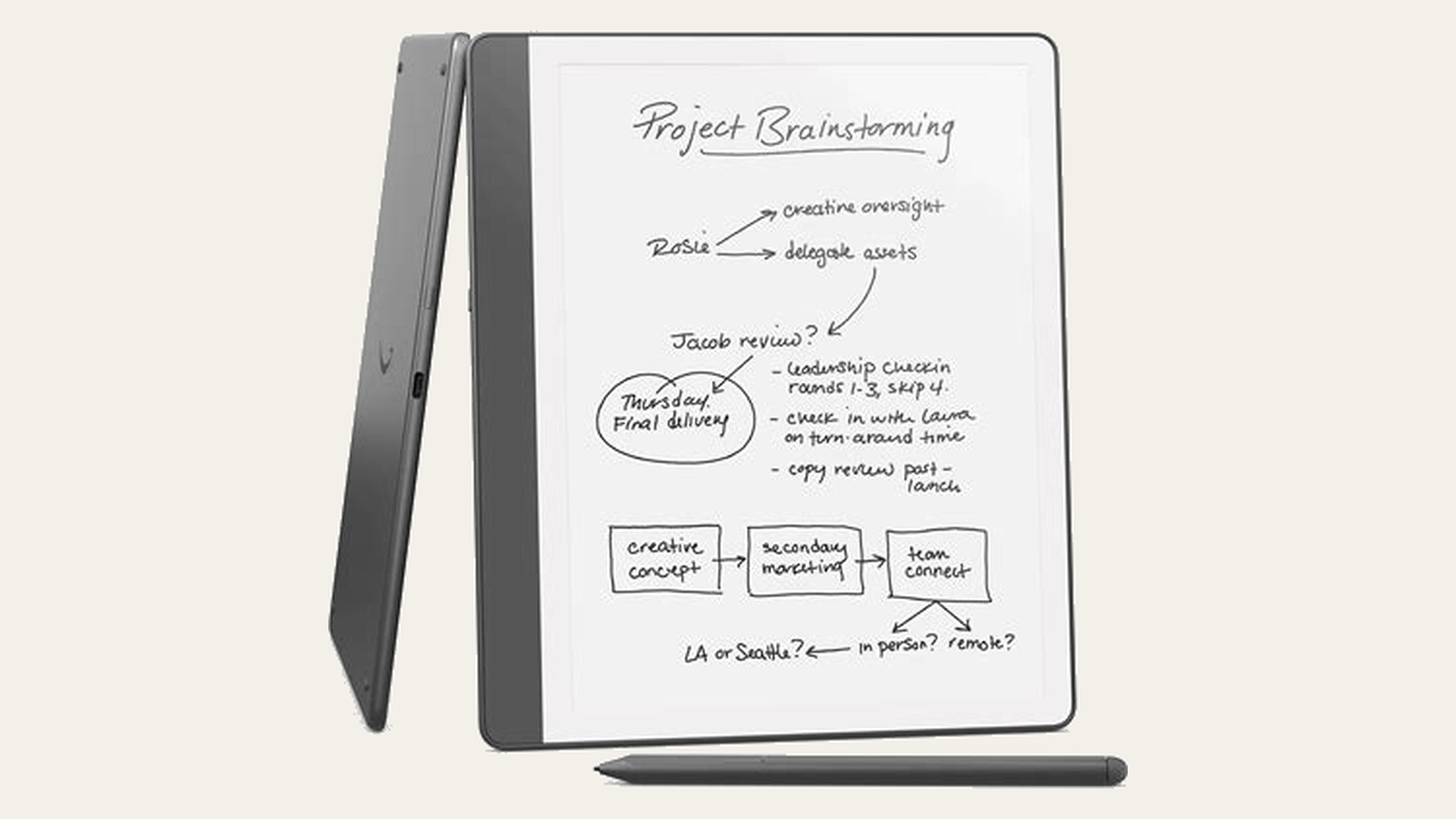 Amazon Kindle Scribe 11-inch E Ink reader with a digital notebook