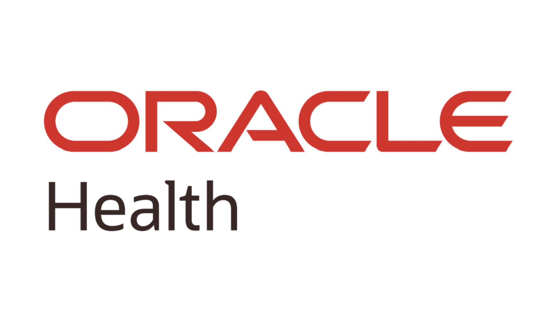 oracle health logo displayed on a clean background showing the healthcare technology brand name clearly and prominently
