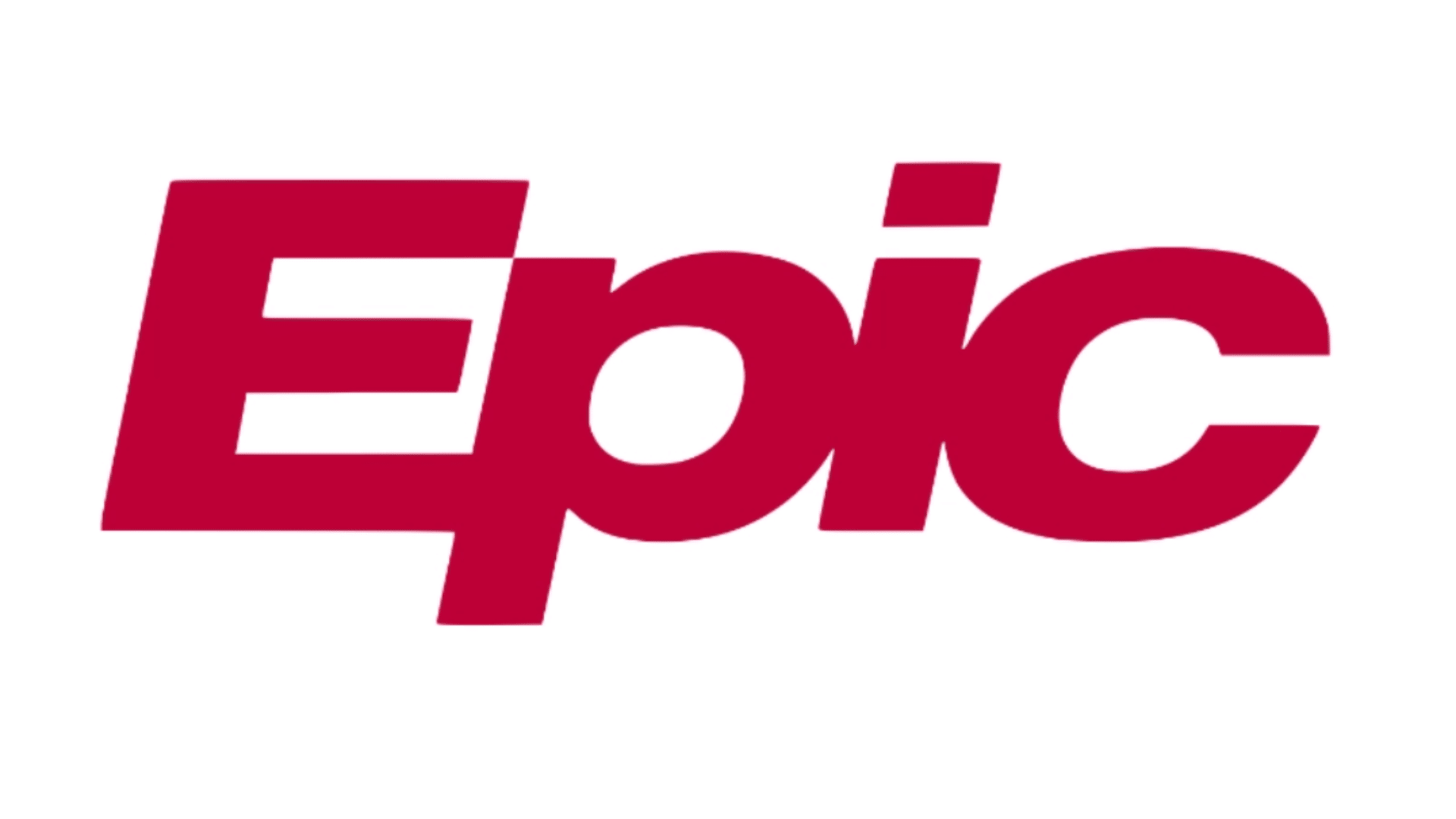 original epic systems logo on a clean 169 background showing the corporate brand name clearly and prominently