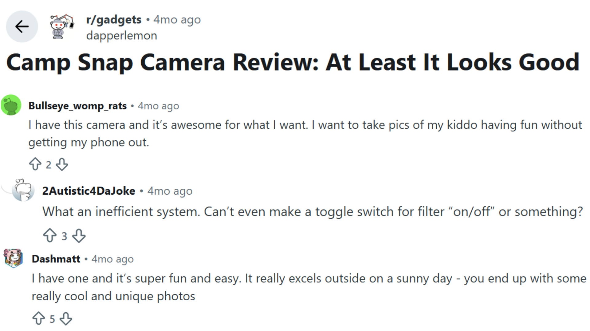 What Users Say About Camp Snap Camera