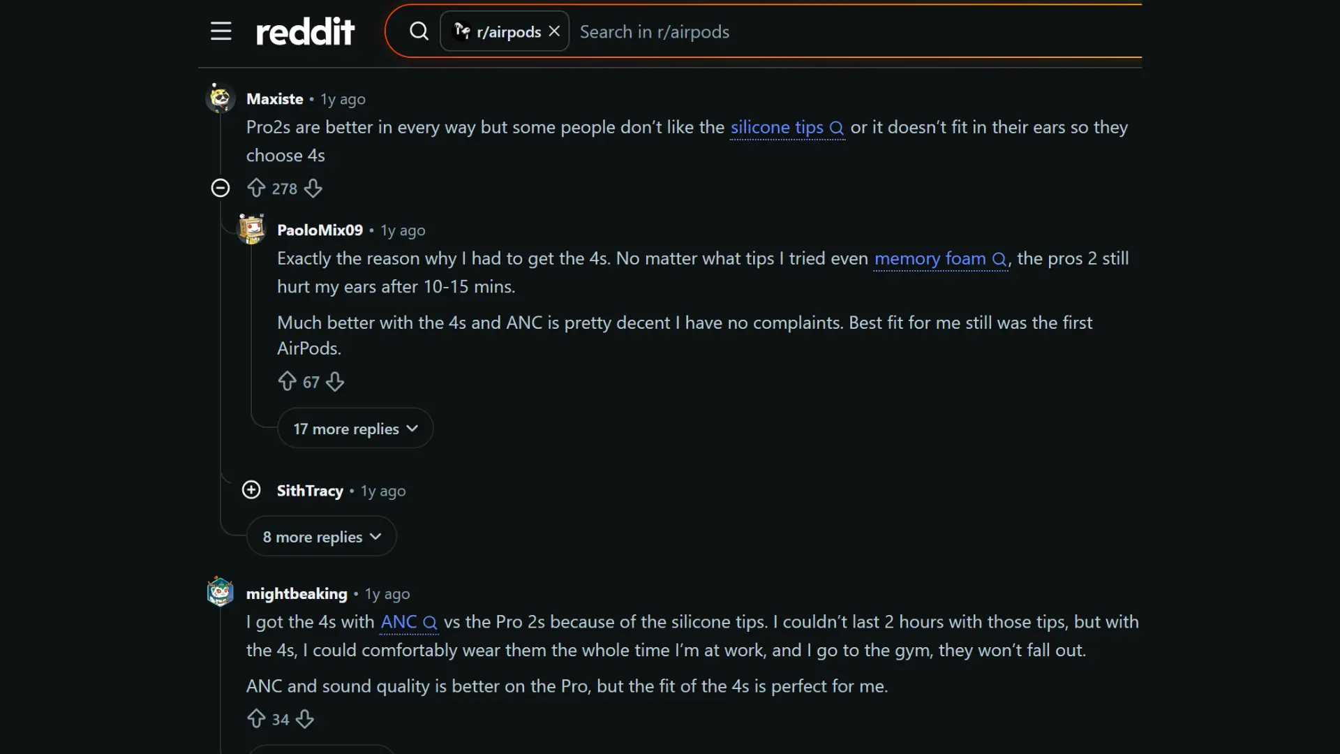 Reddit users compare AirPods Pro 2 and AirPods 4, highlighting comfort, fit, and ANC differences