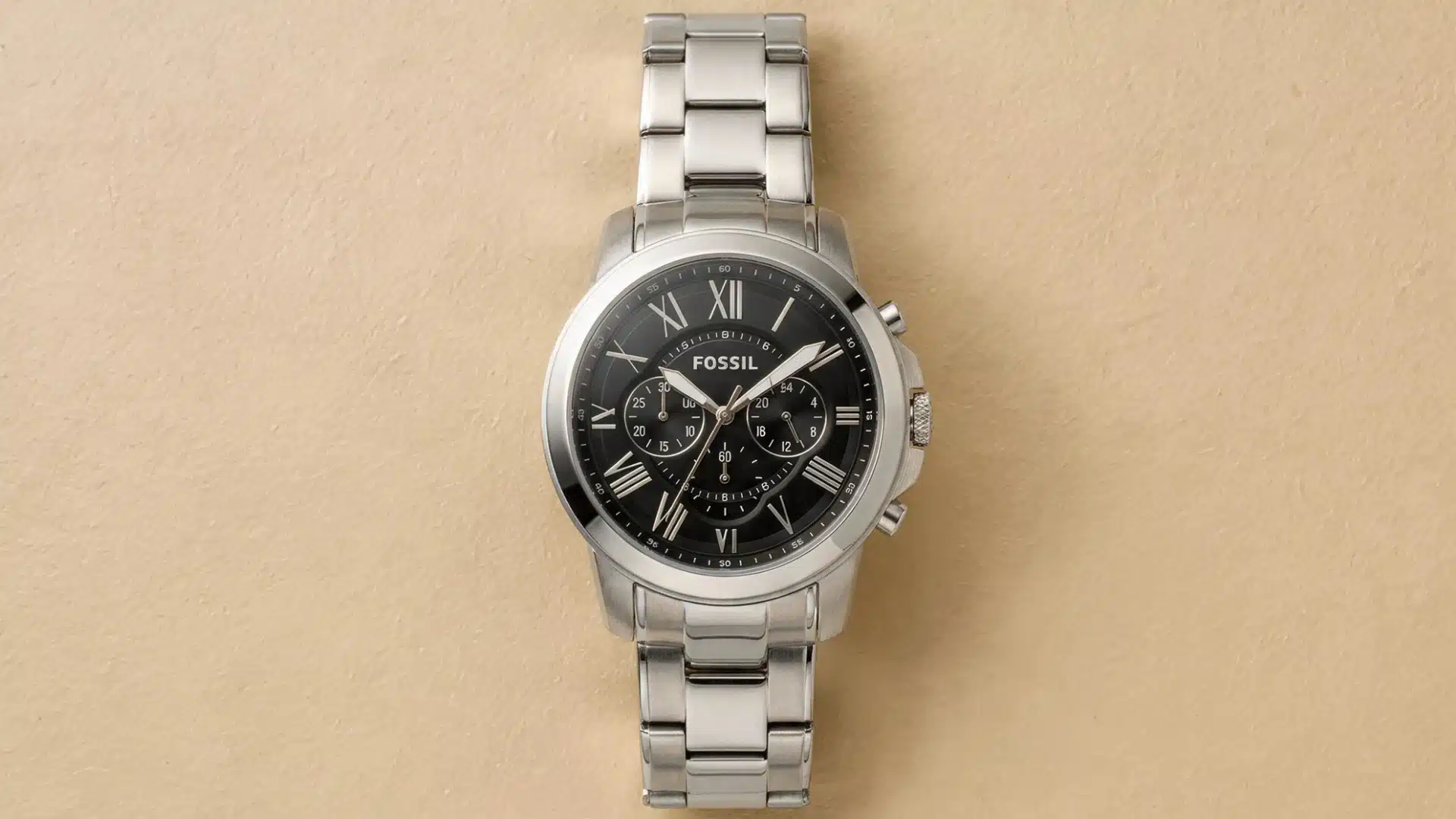 Stainless steel Fossil chronograph watch shown for a quality and build review