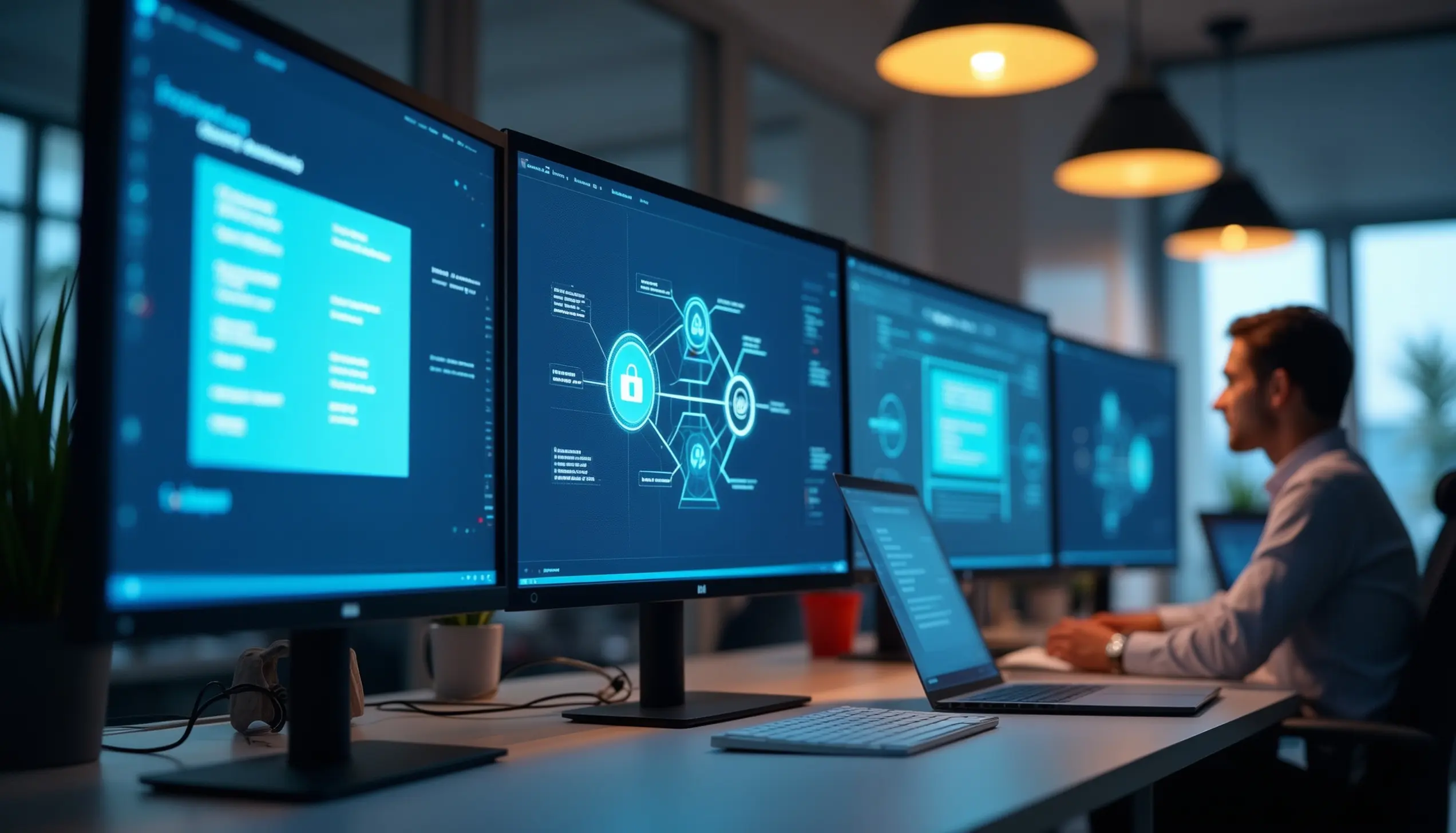 step by step process showing software integration between connected applications and data flow