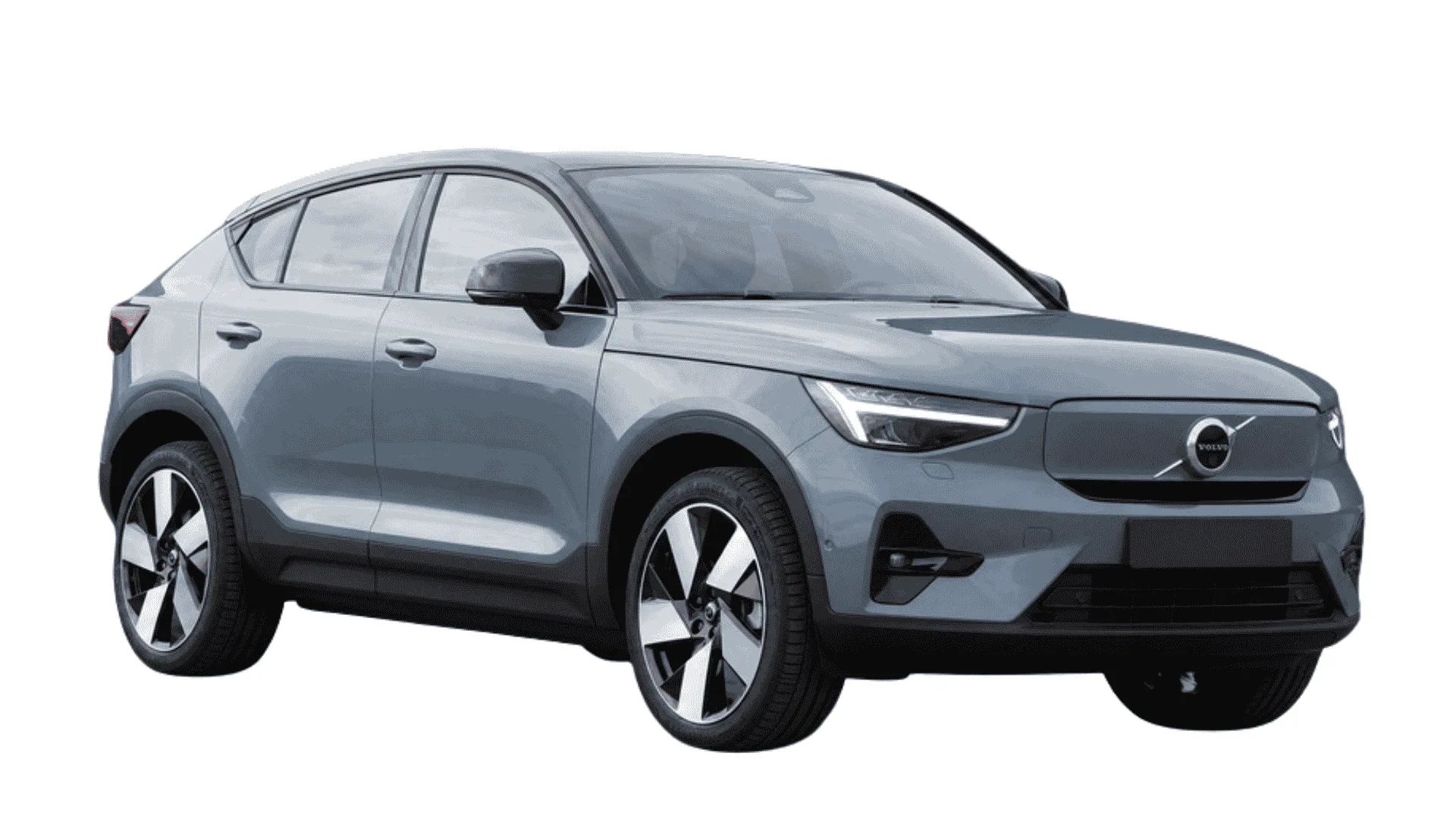 volvo ec40 electric suv in light blue with sleek design alloy wheels and modern exterior view