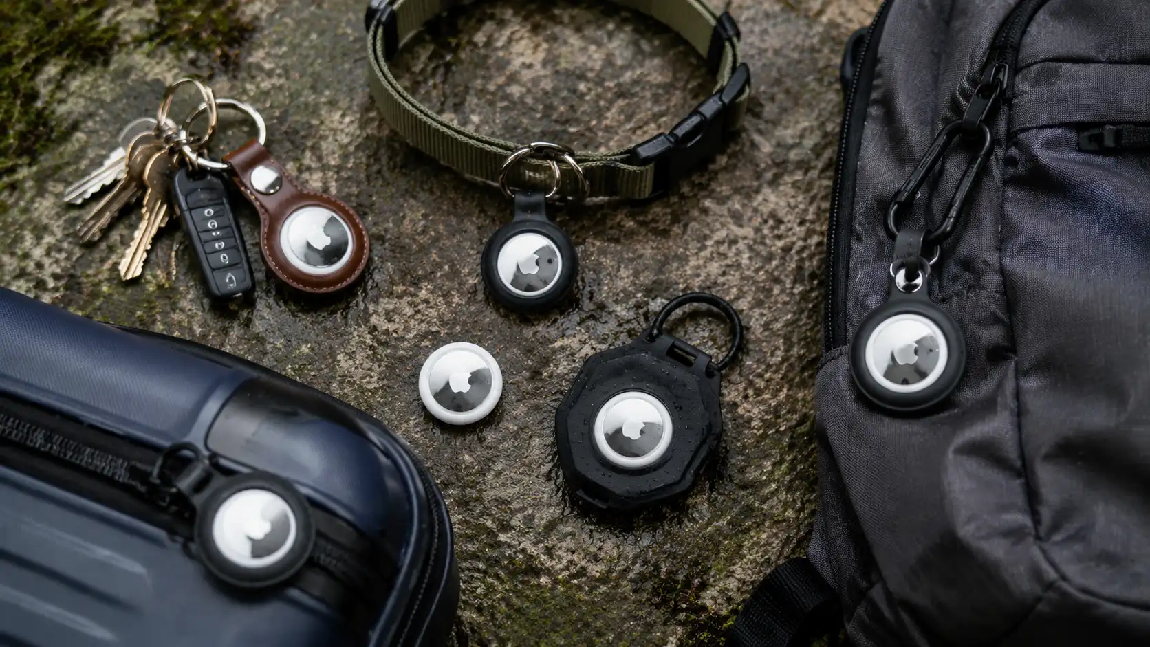 airtag used with keys luggage pet collar and outdoor accessories