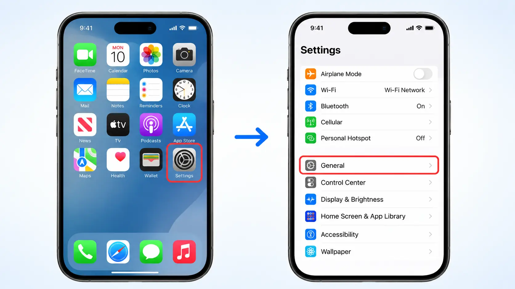 iphone settings screen showing general about menu for changing device name