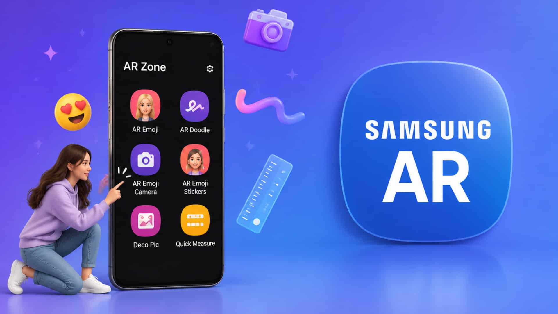 samsung ar zone app showing updated ar features and augmented reality tools on galaxy devices