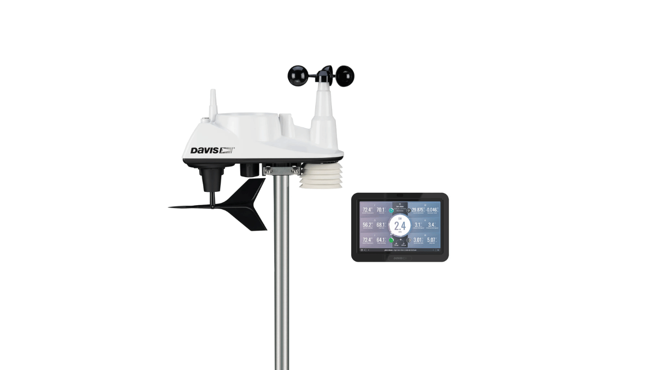 davis vantage vue weather station sensor unit with wireless weather console