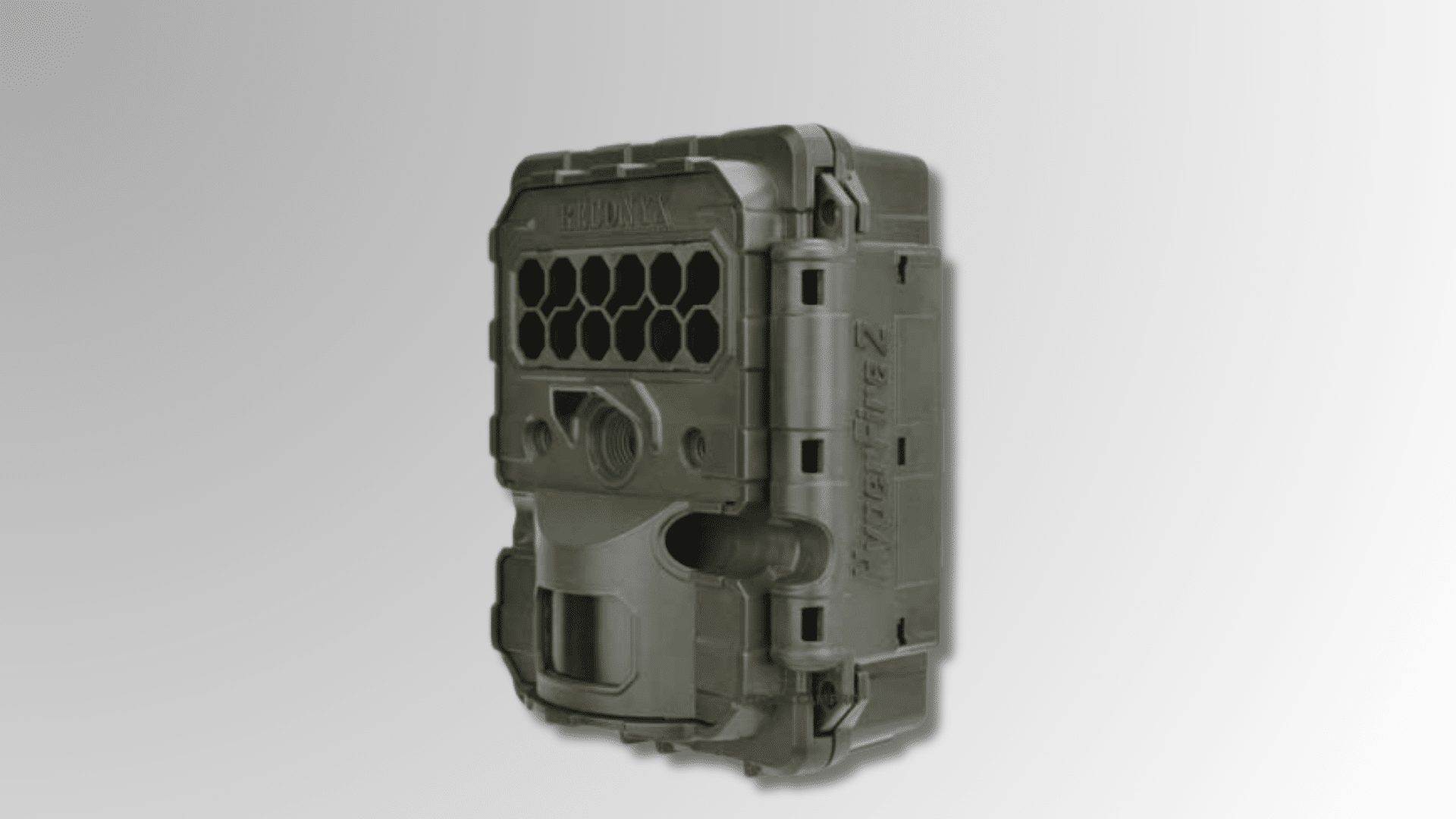 reconyx hyperfire 2 trail camera with rugged green casing and outdoor wildlife monitoring design